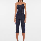 ALIX CAPRI PANTS | DARK DENIM