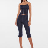 ALIX CAPRI PANTS | DARK DENIM