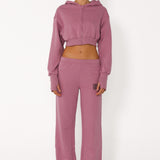 ANDERSON CROP HOODIE | GRAPE