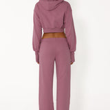 ANDERSON CROP HOODIE | GRAPE