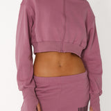 ANDERSON CROP HOODIE | GRAPE