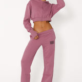 ANDERSON CROP HOODIE | GRAPE