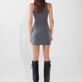 BRANDY MINI DRESS | GREY