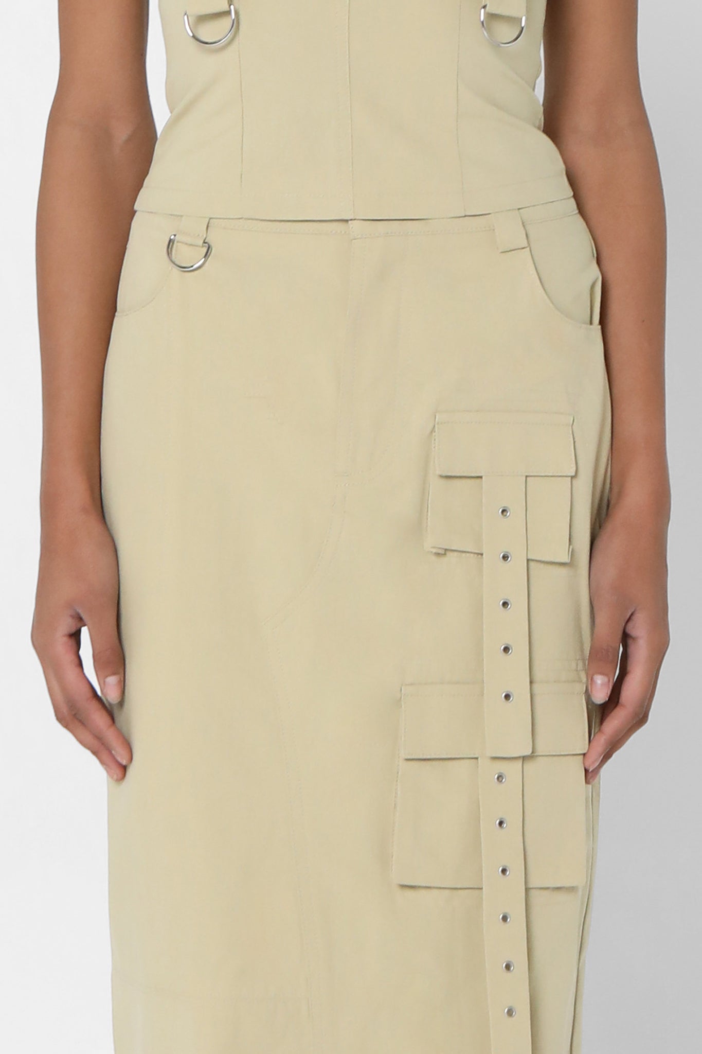 CAMILA MIDI SKIRT | BEIGE