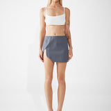 CHRISSY MINI SKIRT | SLATE