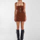 CINDY MINI DRESS | RUST