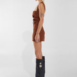 CINDY MINI DRESS | RUST