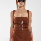 CINDY MINI DRESS | RUST