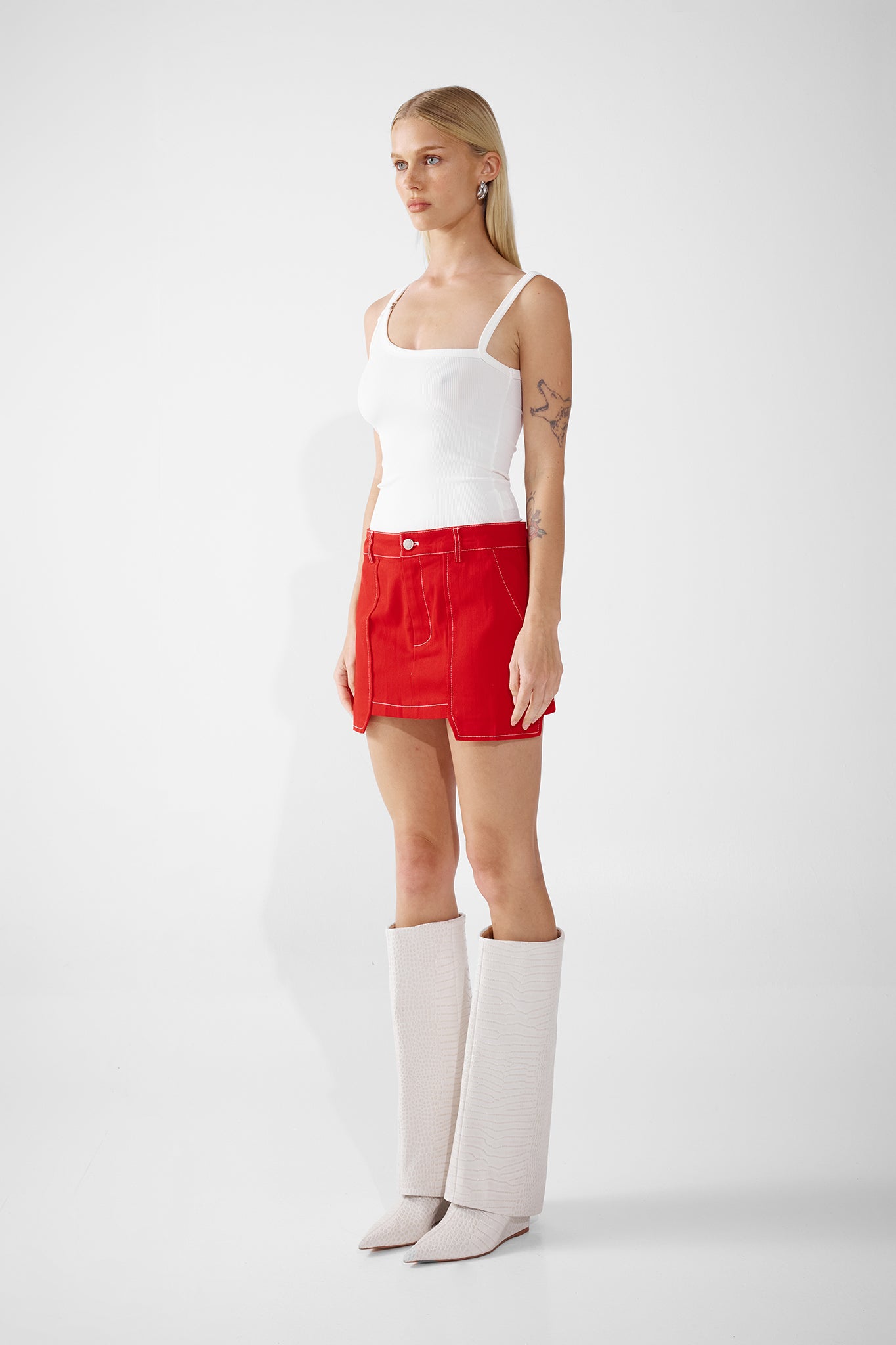 COOPER MINI SKIRT | RED