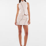 DOMENICA VEST | WHITE SNAKE