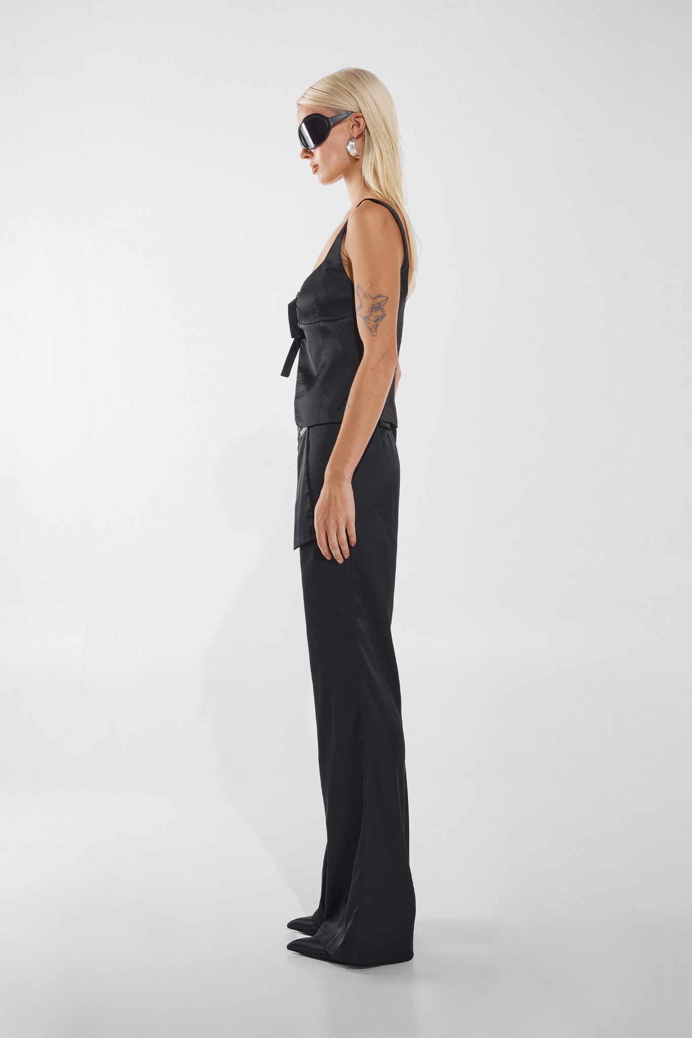 ELLIS TOP | BLACK SATIN