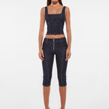 HANNAH TOP | DARK DENIM
