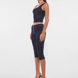 HANNAH CAPRI PANTS | DARK DENIM
