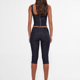 HANNAH CAPRI PANTS | DARK DENIM