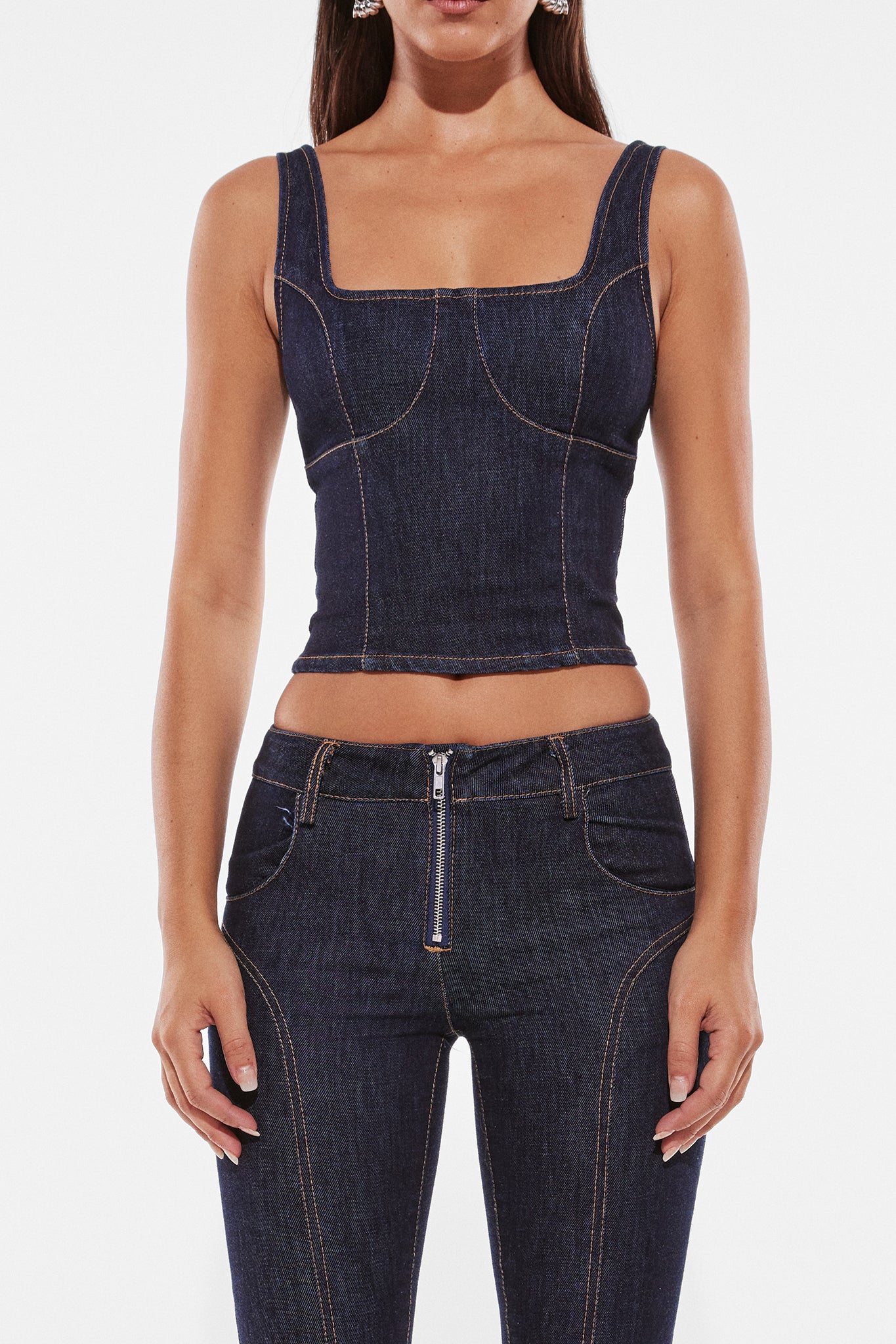 HANNAH TOP | DARK DENIM