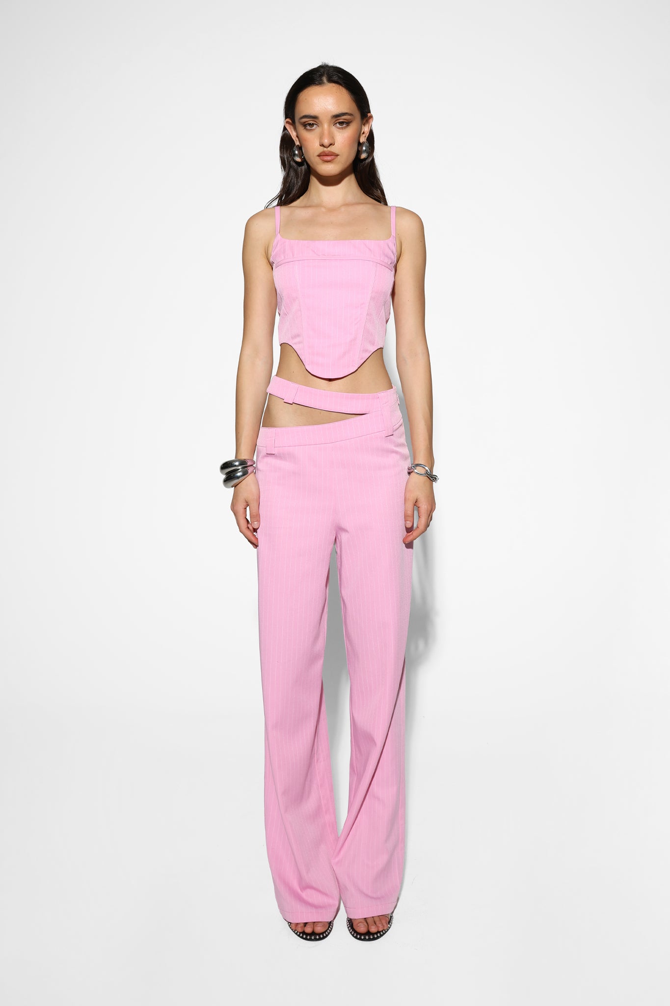 HENDRIX CORSET | PINK PINSTRIPE