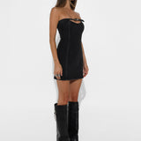 IMMY MINI DRESS | VINTAGE BLACK