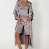 ISABELLA TRENCH | SILVER SATIN