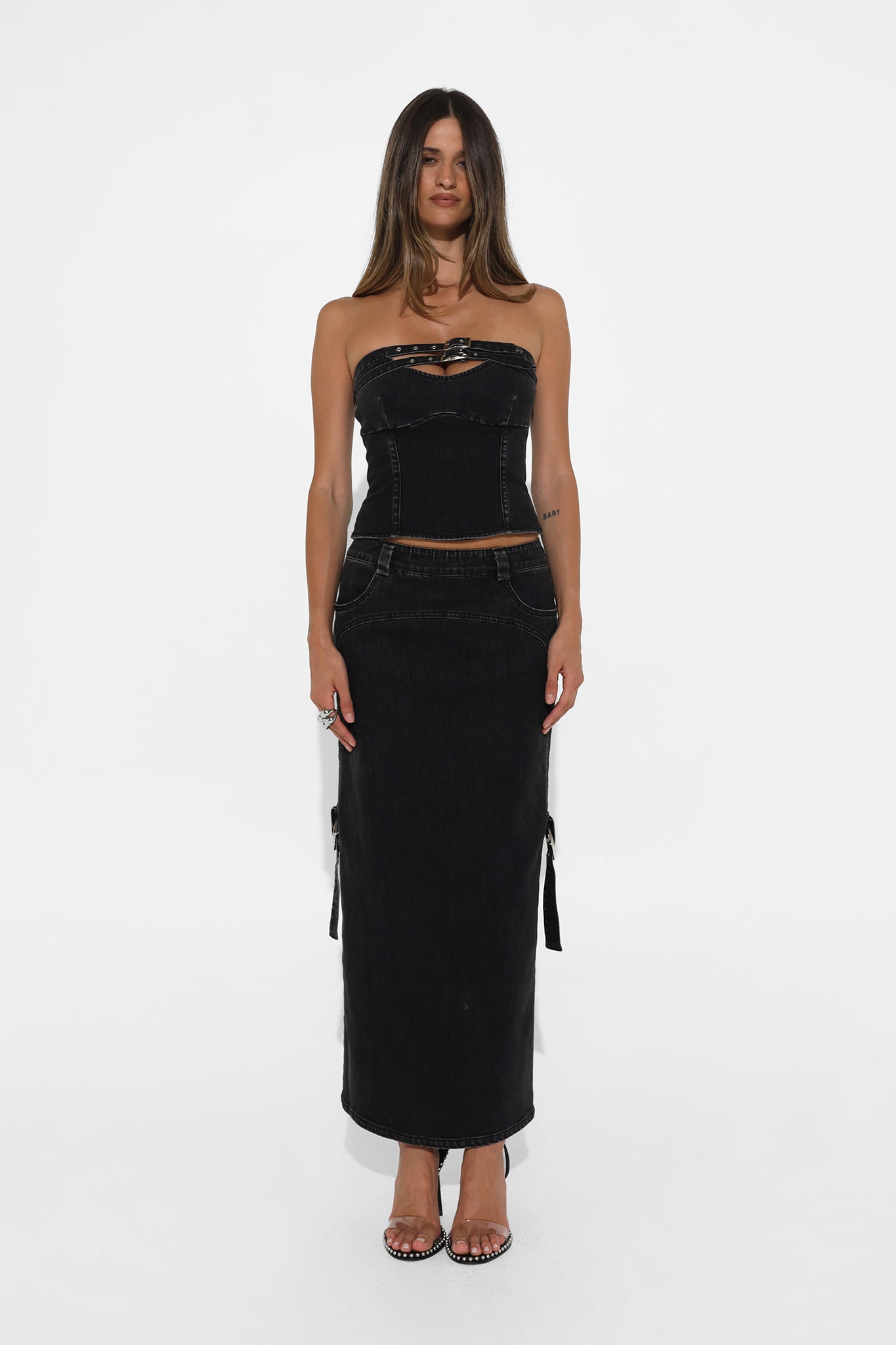 IMMY MAXI SKIRT | VINTAGE BLACK