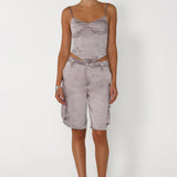 JUDE CORSET | SILVER SATIN