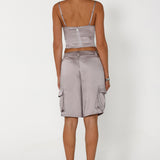 JUDE CORSET | SILVER SATIN