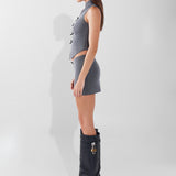 BECKY MINI SKIRT | GREY
