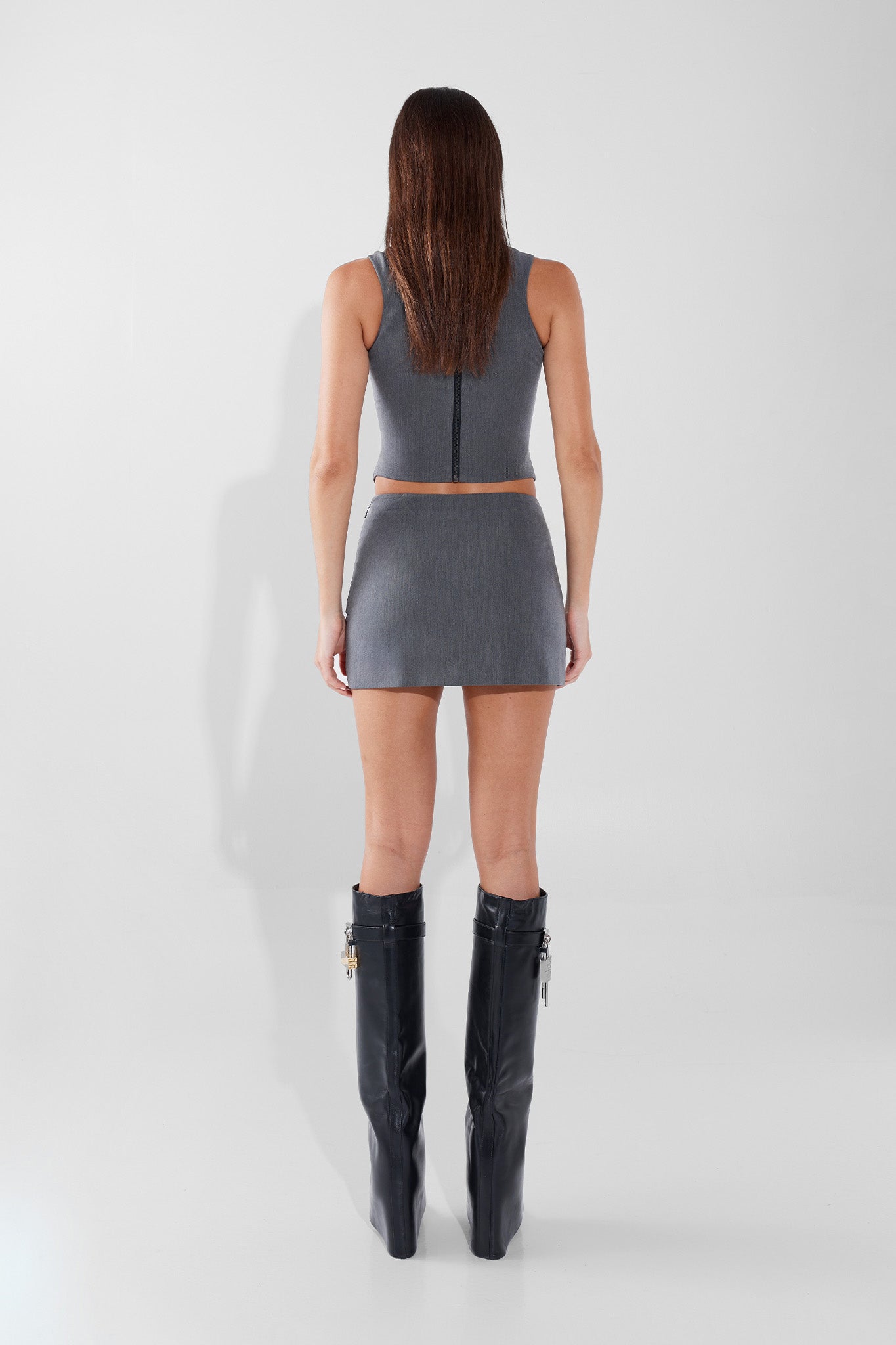 BECKY MINI SKIRT | GREY