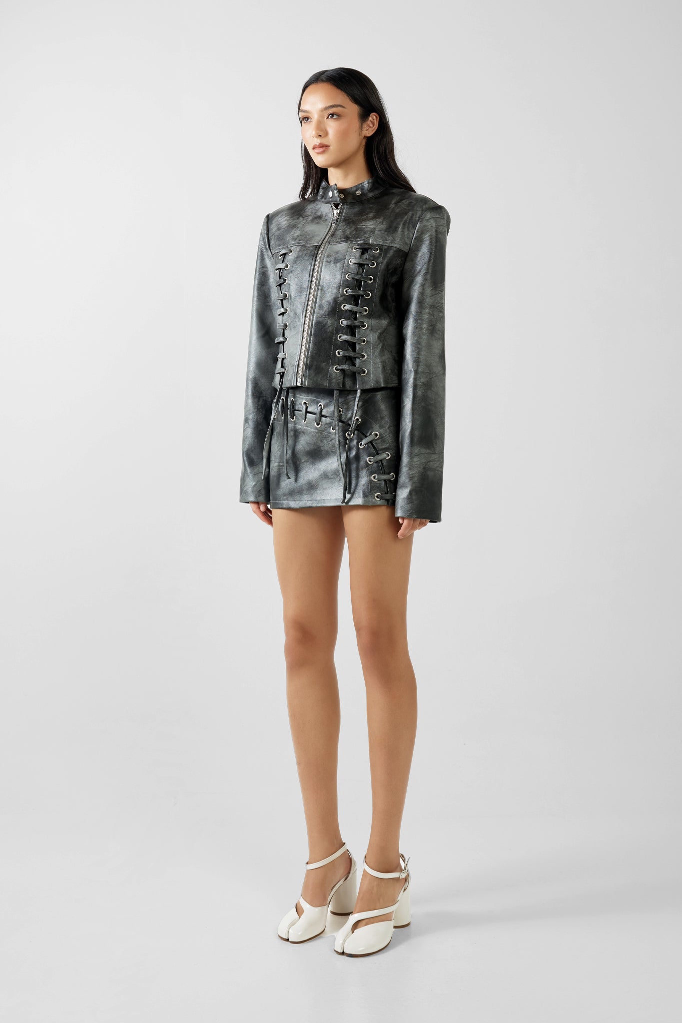 KARLITA MICRO SKIRT | CHARCOAL