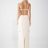 LAIKON CARGO MAXI SKIRT | OFF-WHITE