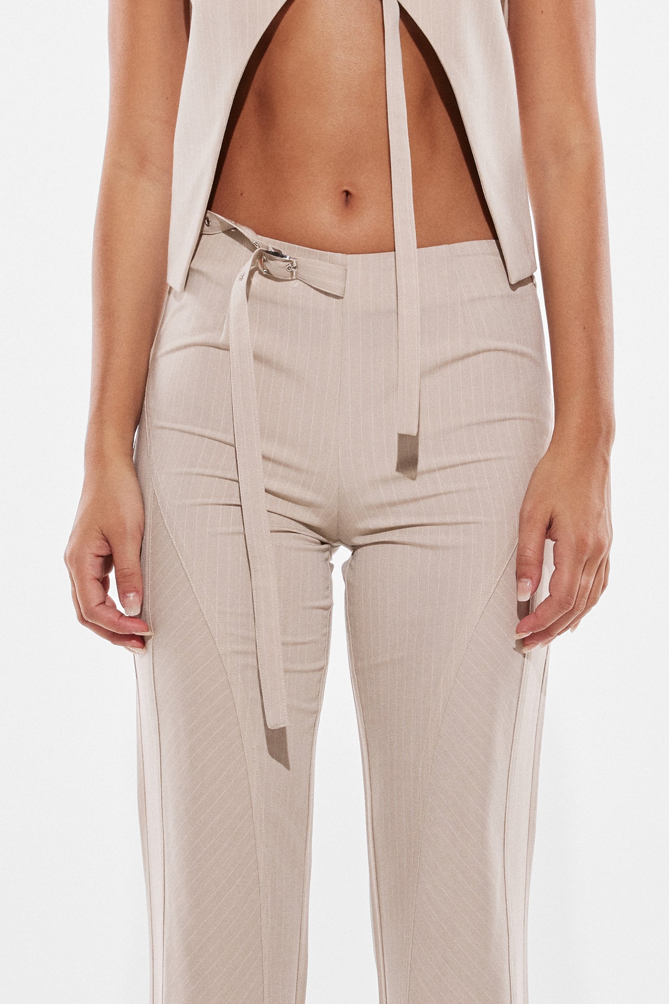 LAYLA PANTS | BONE PINSTRIPE