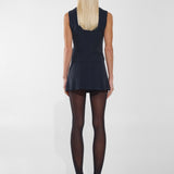 LEELA VEST | NAVY PINSTRIPE