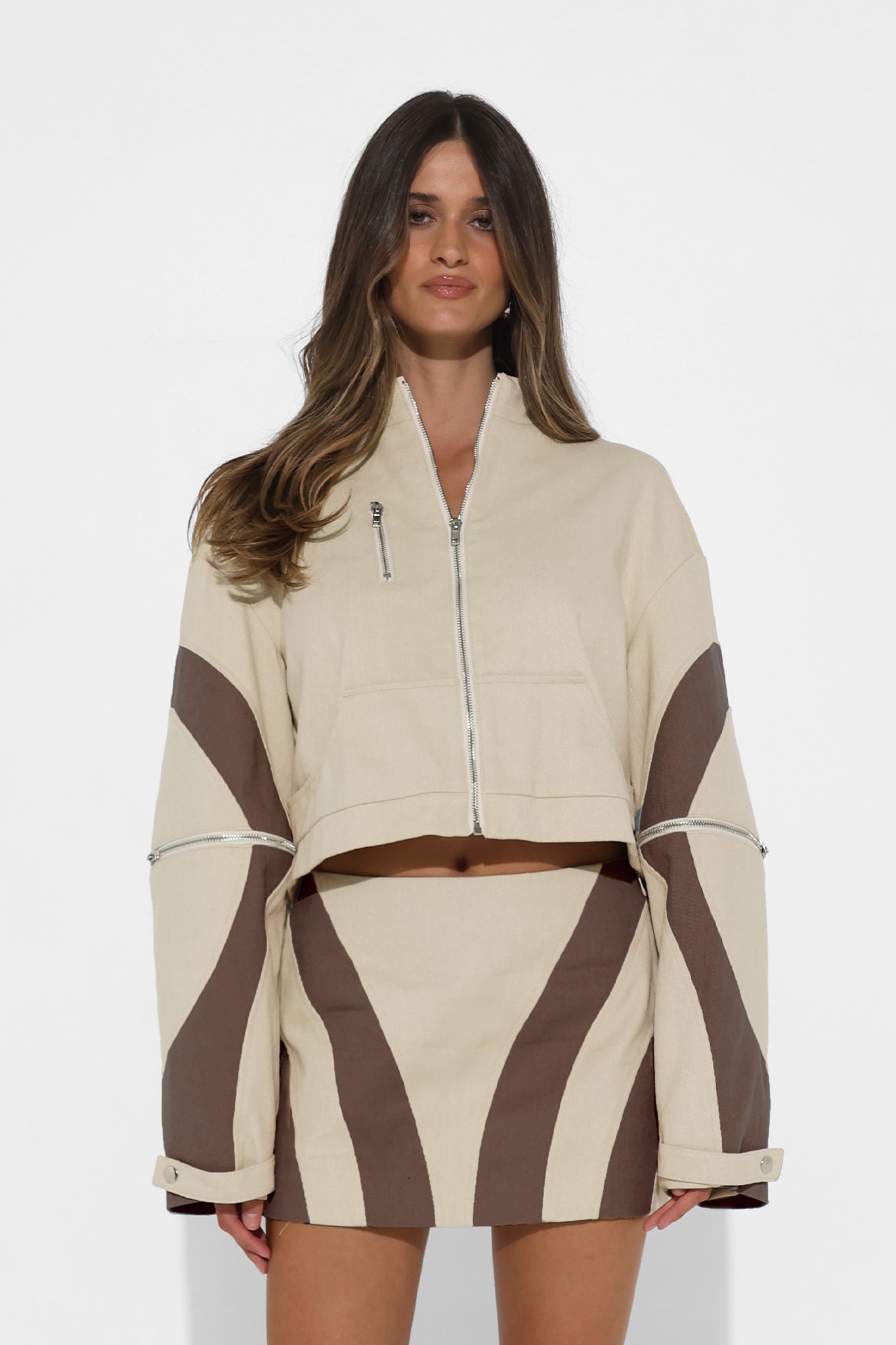 LEILANI JACKET | SAND/CHOC