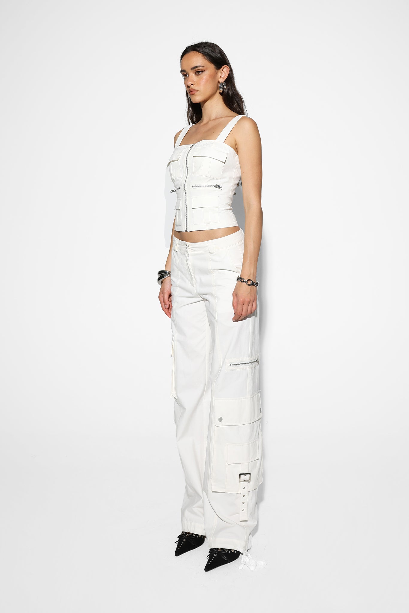 LEVI CARGO TOP | WHITE