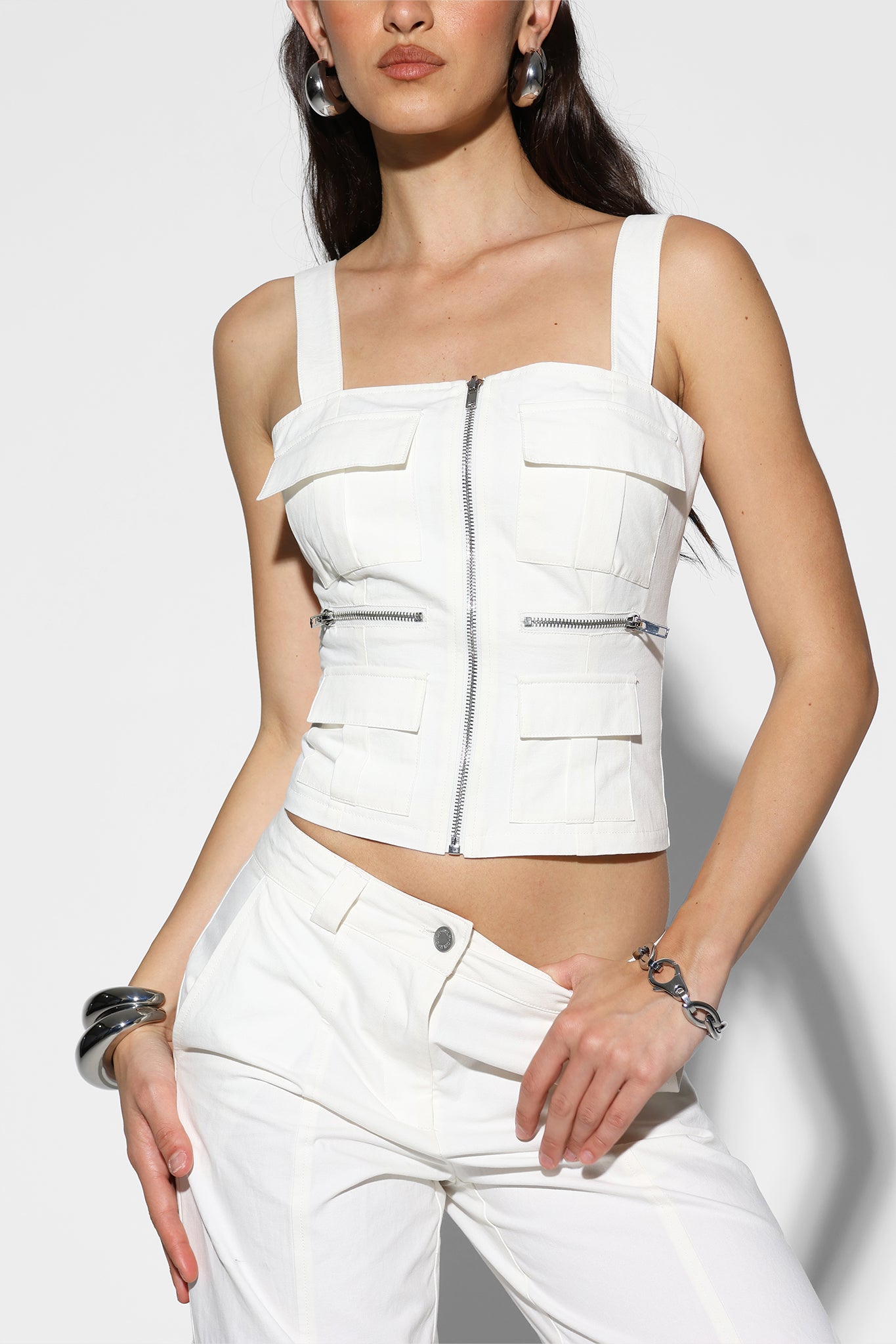 LEVI CARGO TOP | WHITE