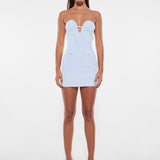 MAGEN MINI DRESS | BLUE GINGHAM