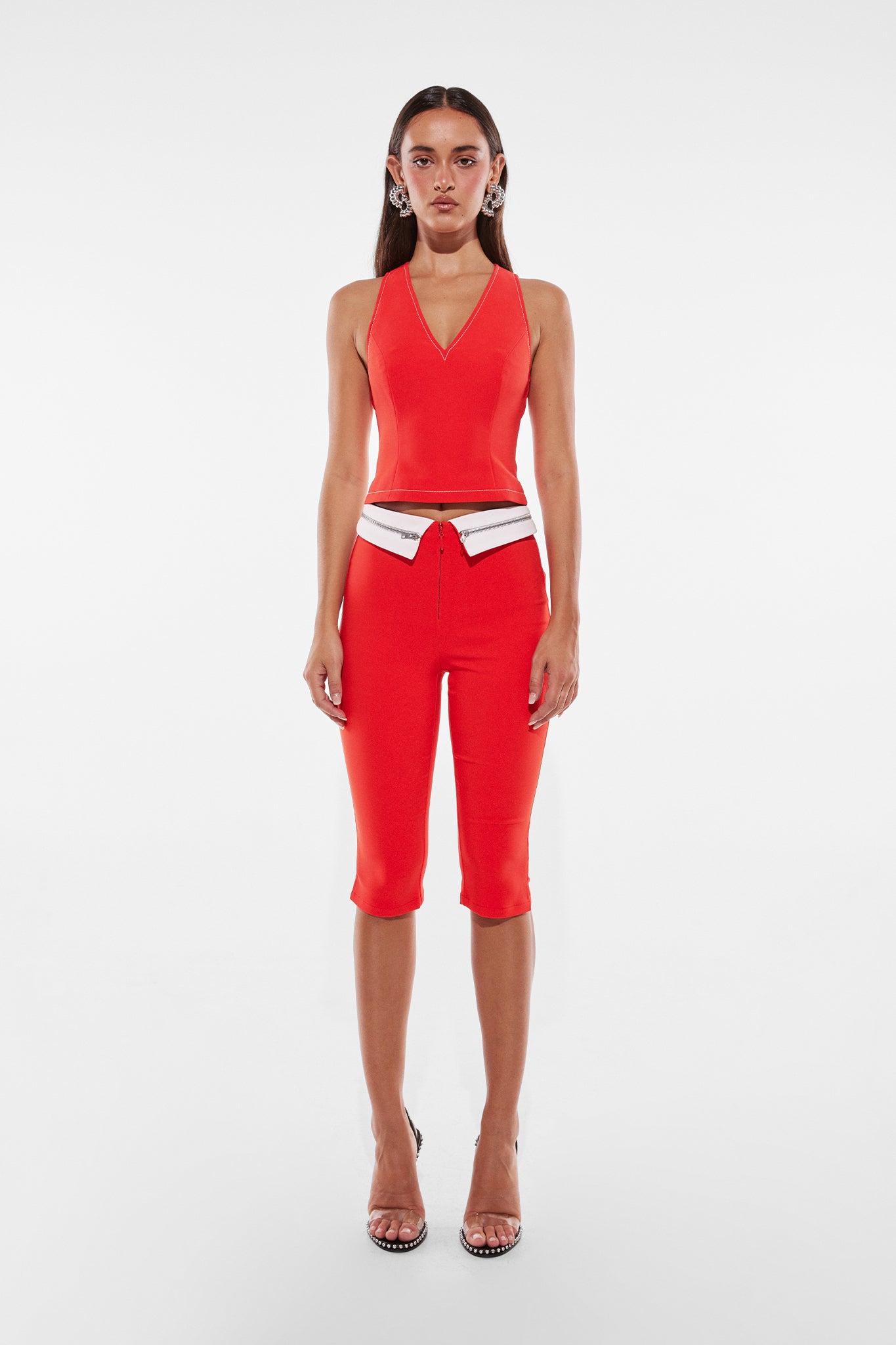 MIRANDA CAPRI PANTS | RED