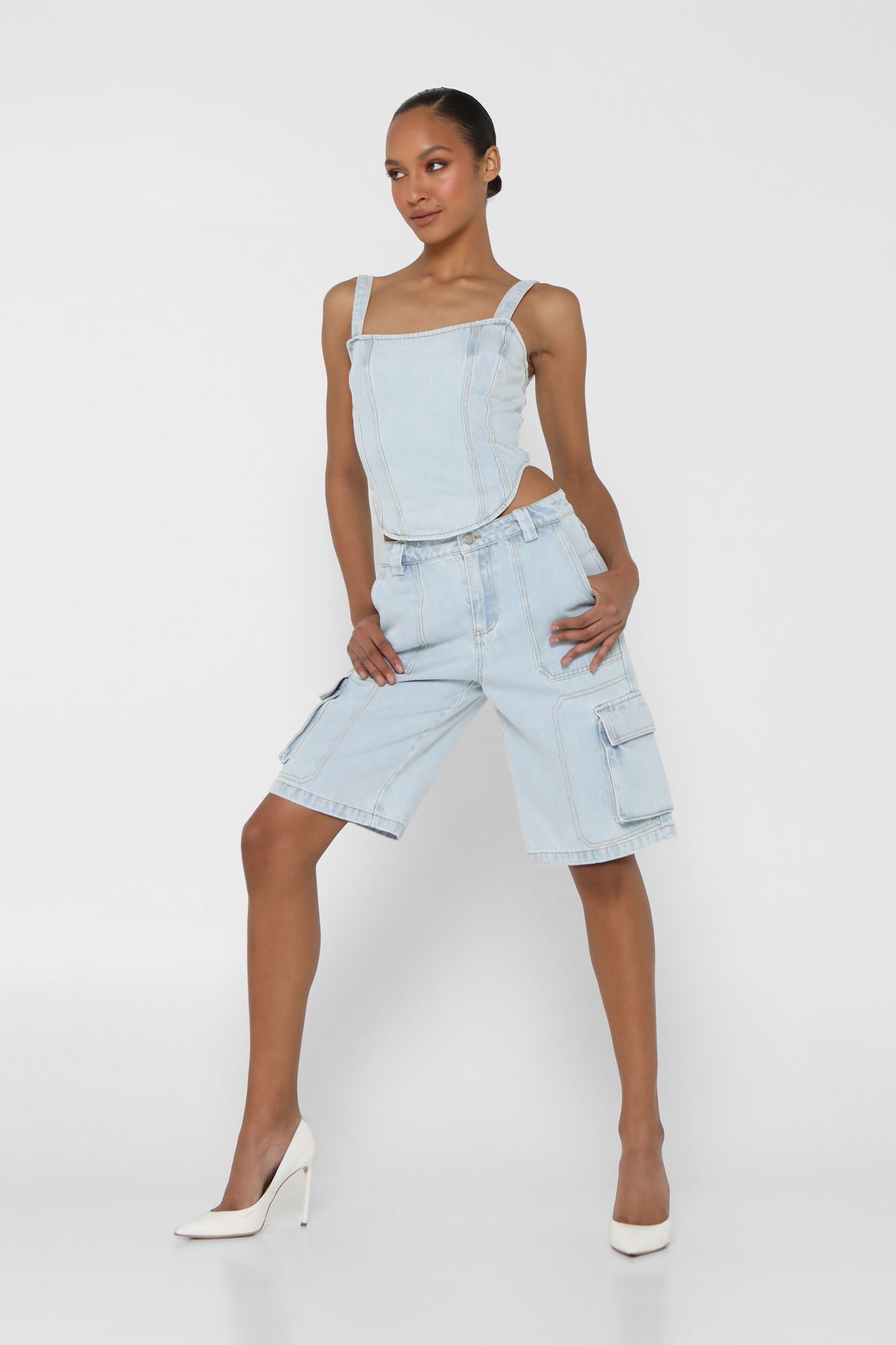 MONICA CORSET | LIGHT BLUE