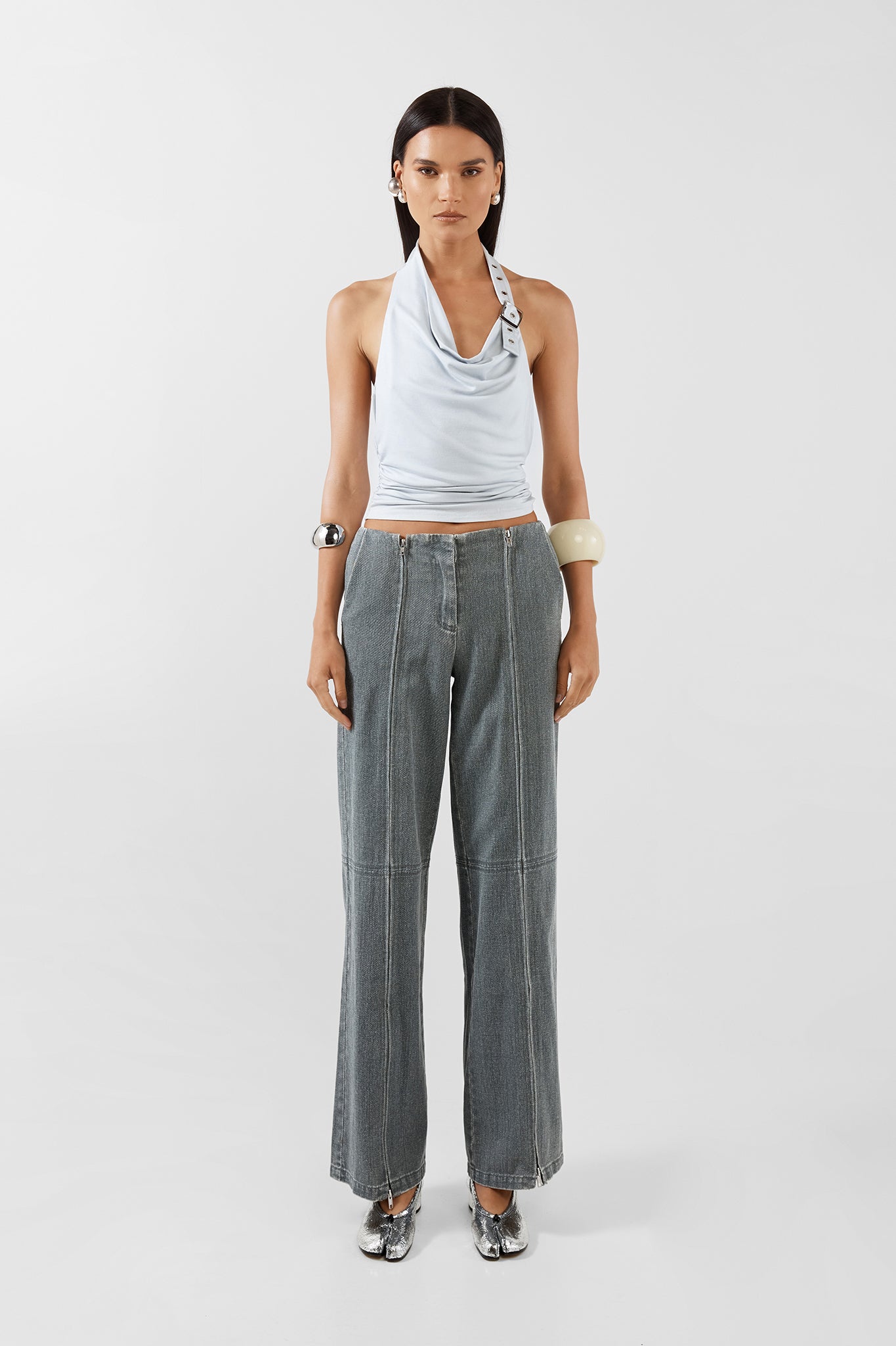 NYRA PANTS | STEEL