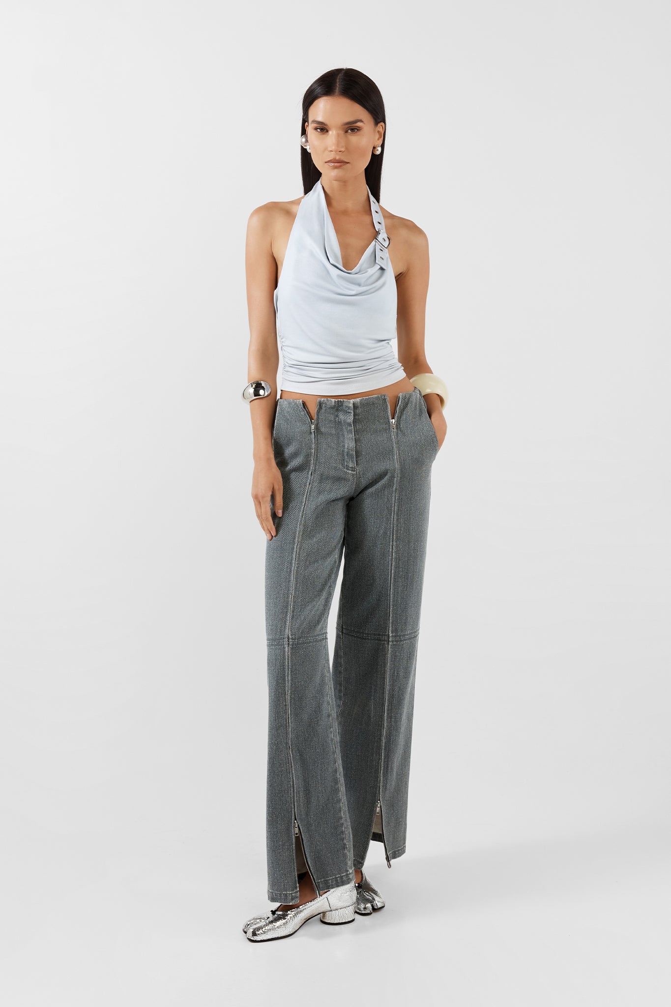 NYRA PANTS | STEEL