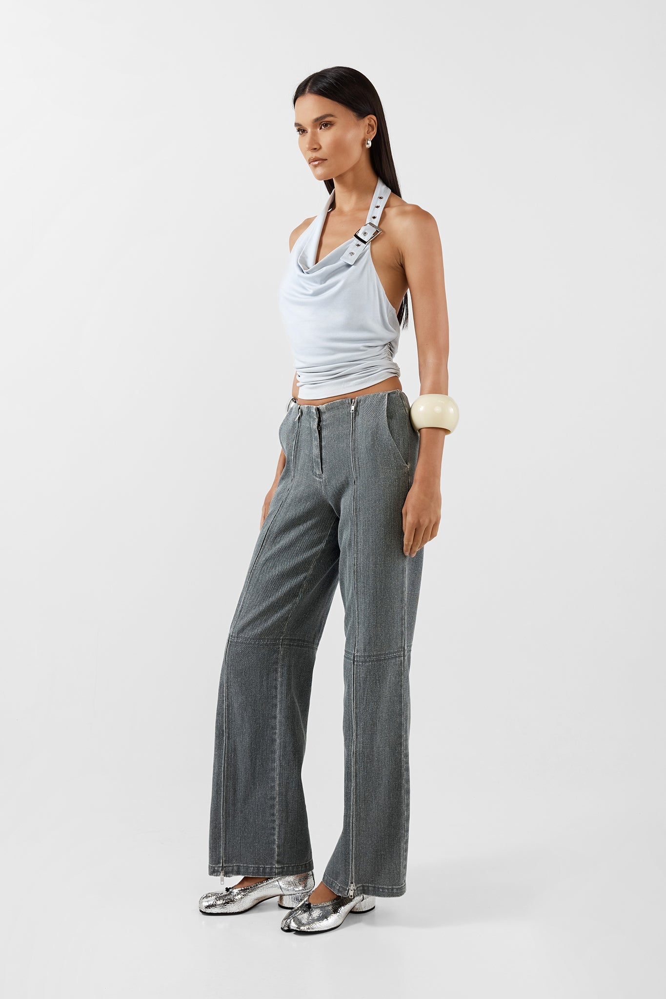 NYRA PANTS | STEEL
