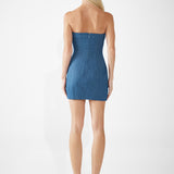 QUINN DRESS | BLUE PINSTRIPE