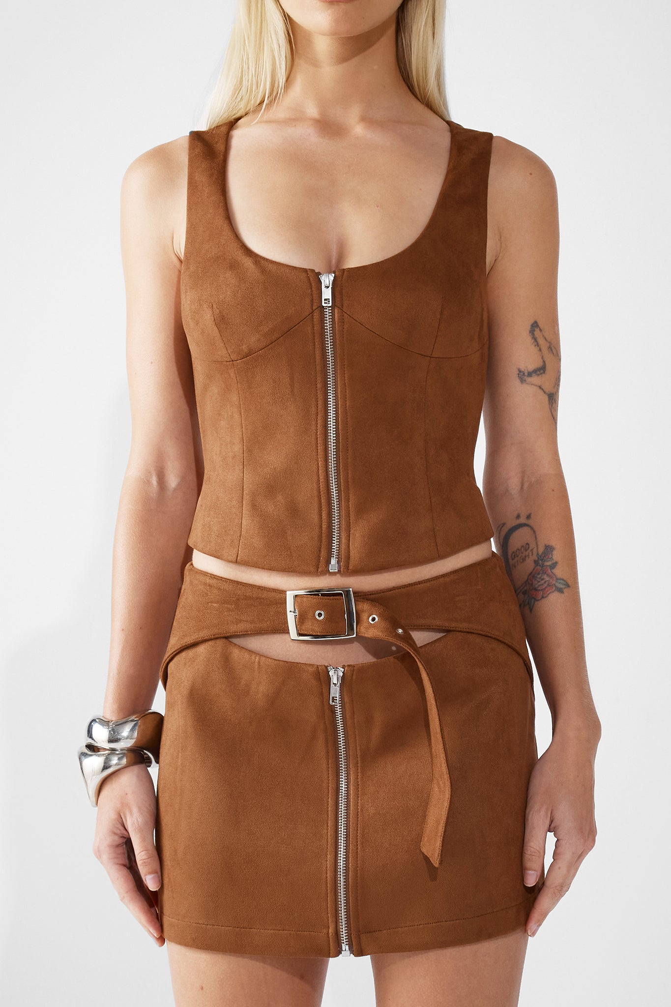 REGINA MINI SKIRT | CHOC