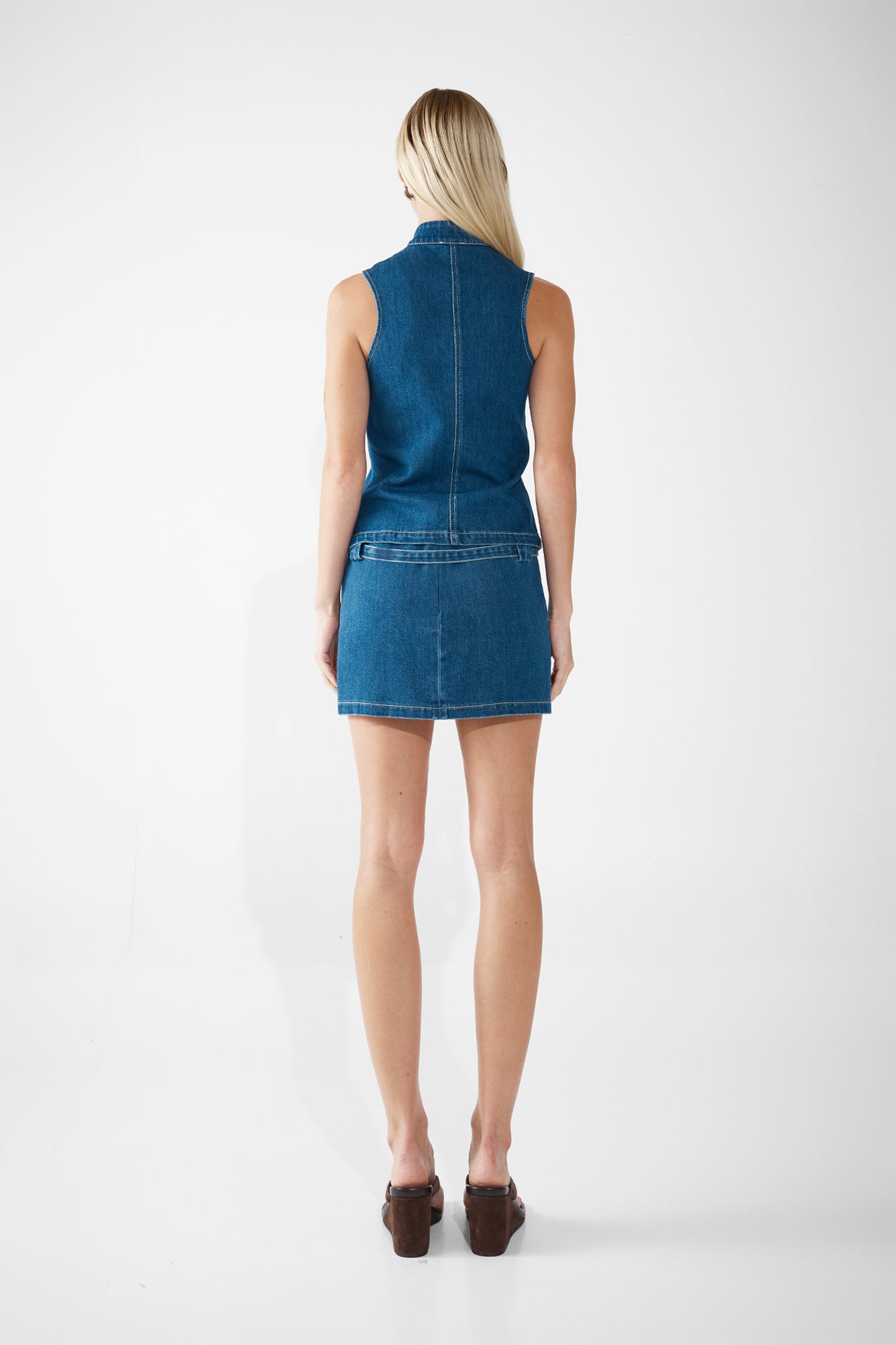 RENAE MINI SKIRT | BLUE DENIM