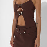 REN MINI SKIRT | CHOC