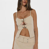 REN MINI SKIRT | SAND