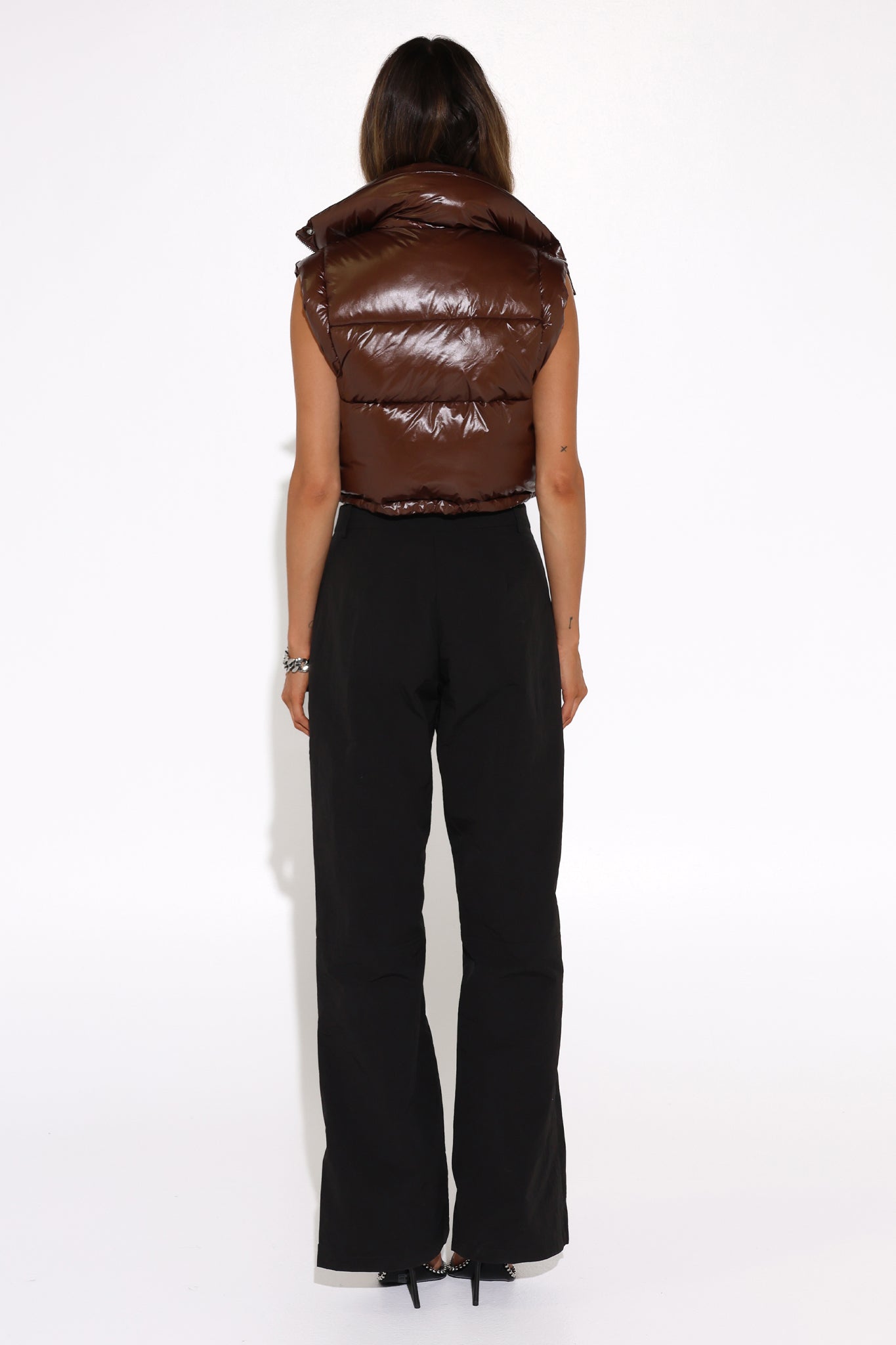 SHAE CROPPED PUFFER JACKET | CHOC