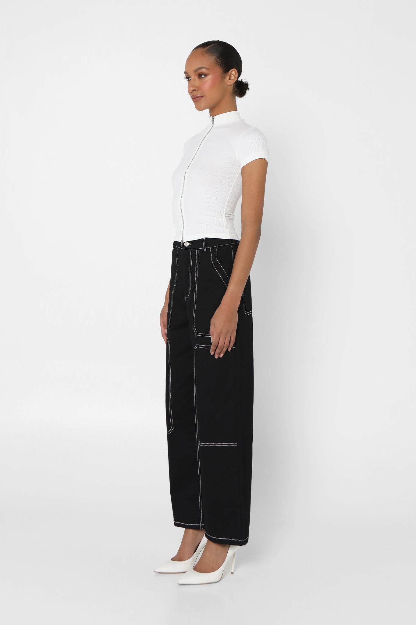 SYDNEY ZIP TOP | WHITE