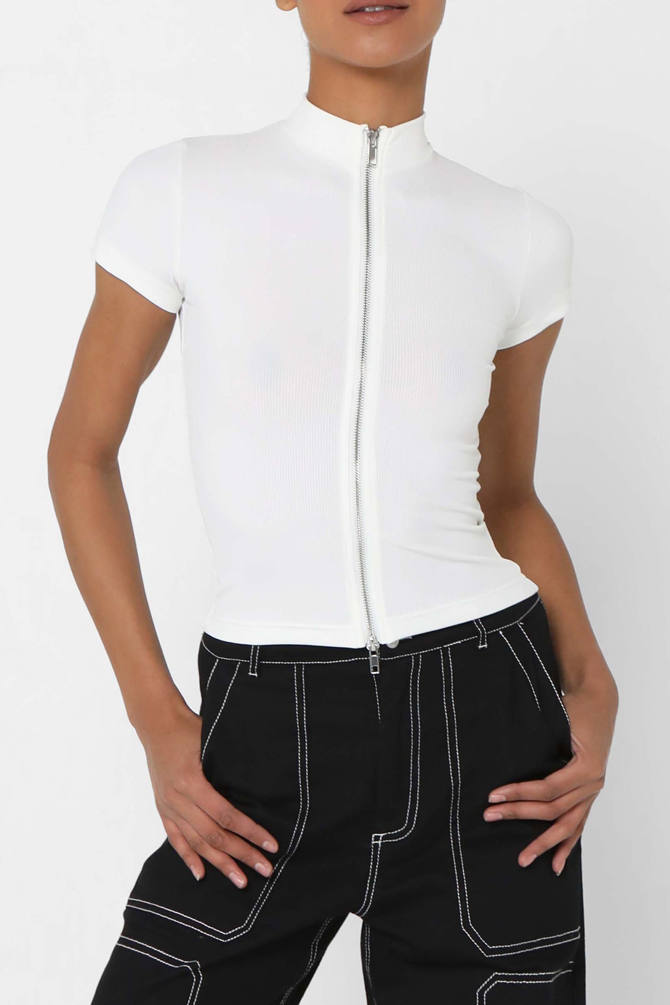 SYDNEY ZIP TOP | WHITE