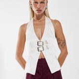 SYDNEY BUCKLE TOP | WHITE