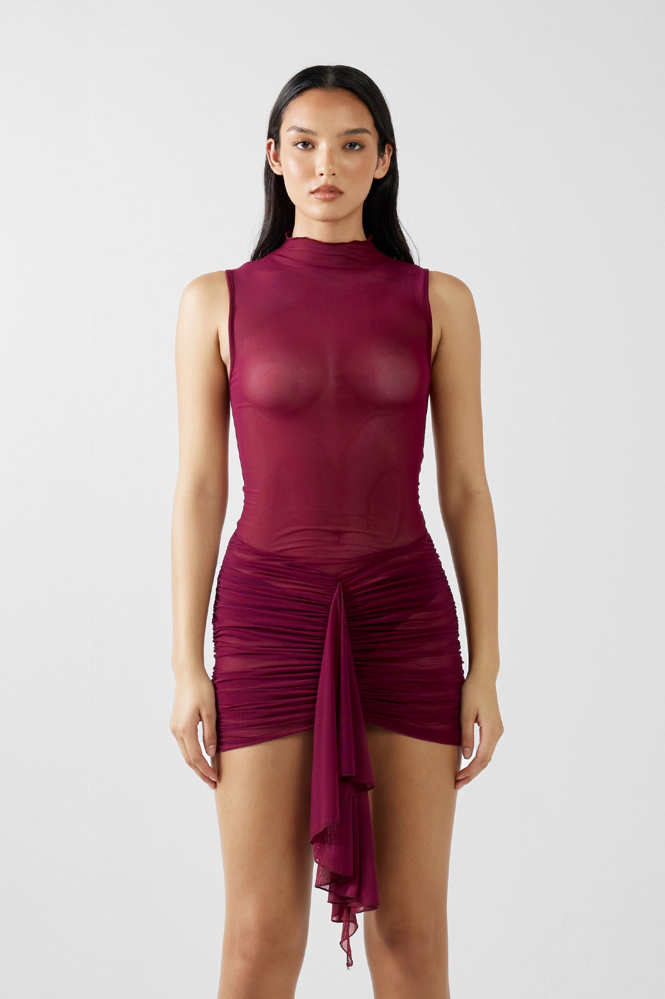 TESSA MINI DRESS | PLUM